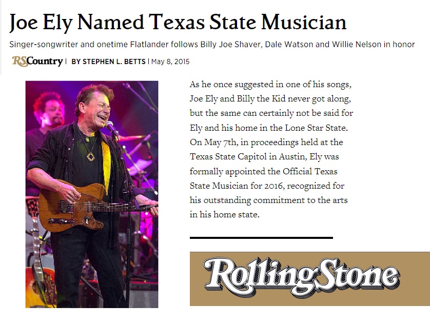 Joe Ely Texas State Mucician